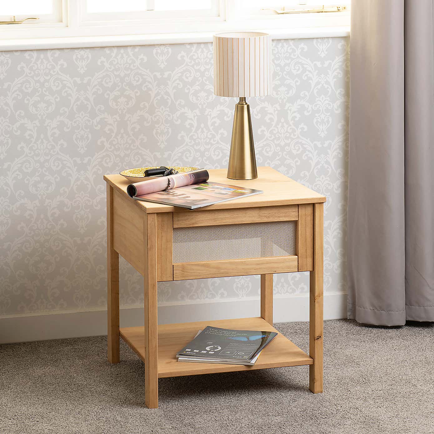Corona Rattan Side Table