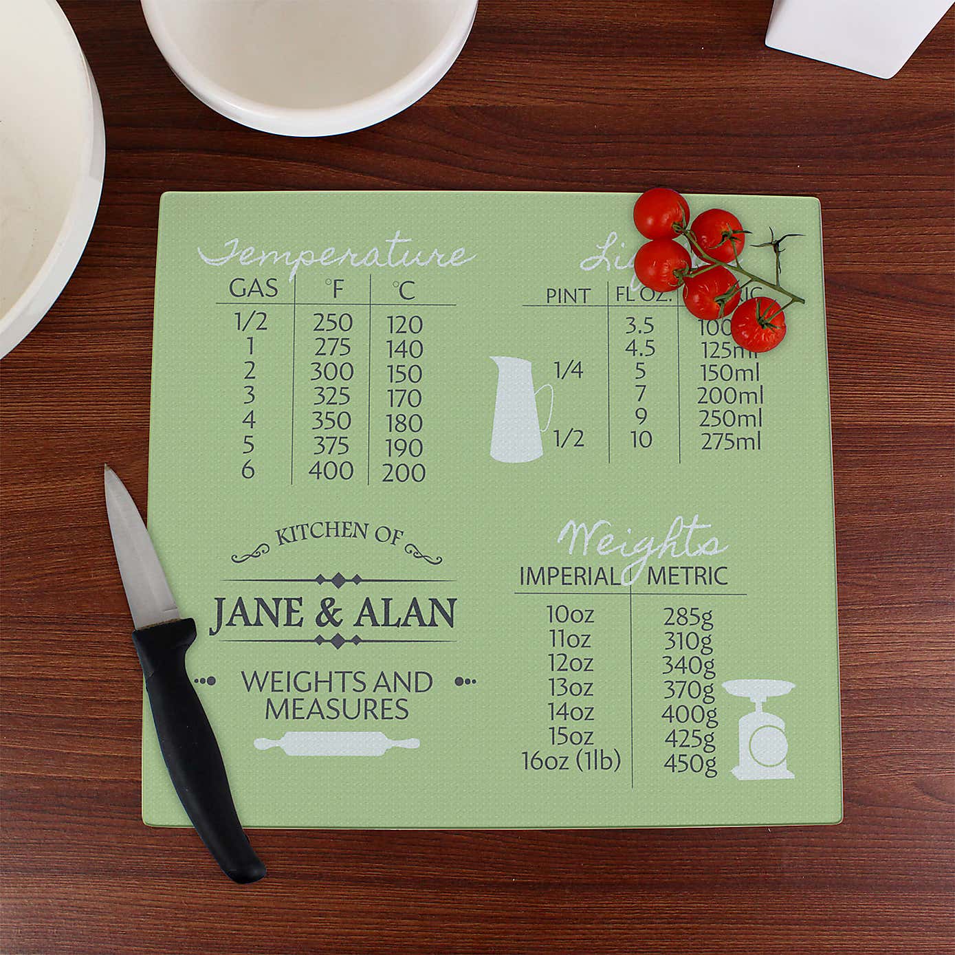 Personalised Conversions Glass Worktop Saver